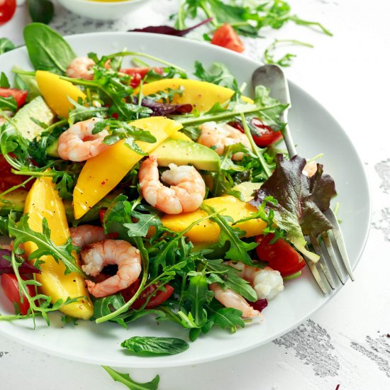 Avocado, Shrimps & Mango Salad