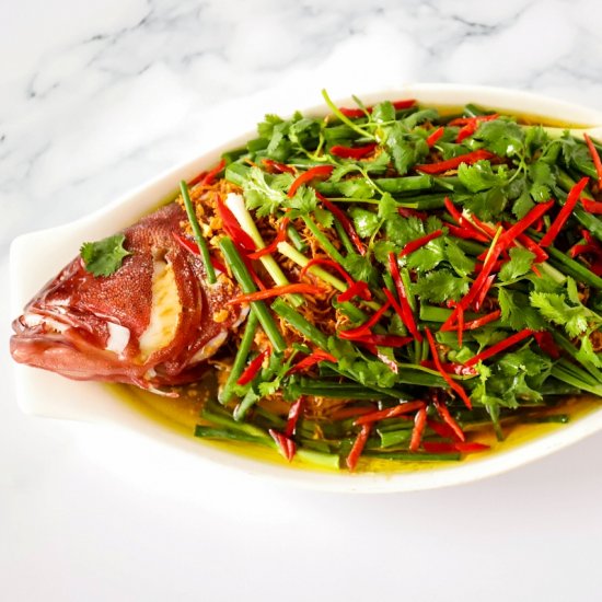 Chinese Steamed Whole Fish