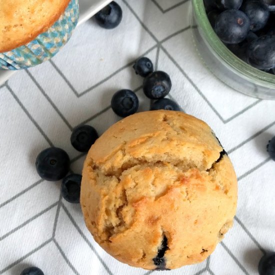 Moist Blueberry Muffins with Yogurt