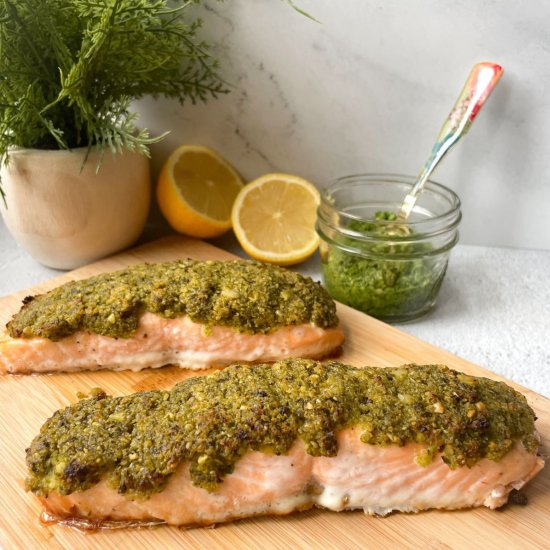 Pesto Crusted Salmon