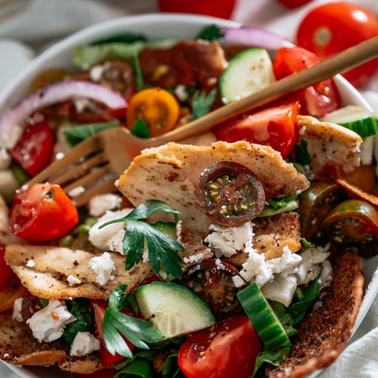 Summer Tomato Fattoush Salad