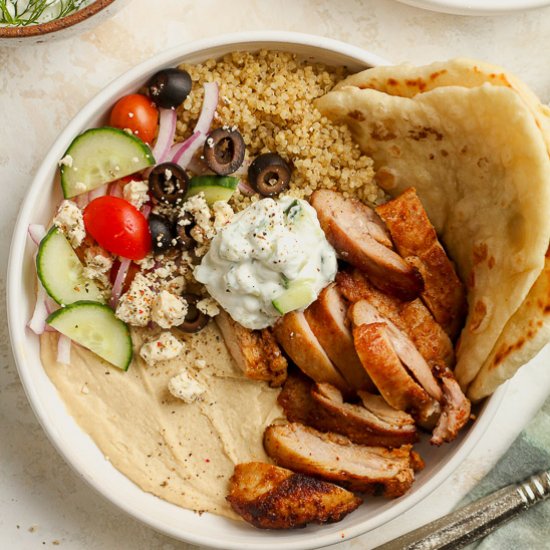 Chicken Hummus Bowls