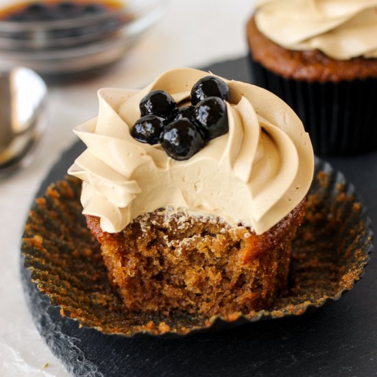 Milk Tea Cupcakes with Boba