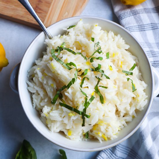 The Best Lemon Basil Rice