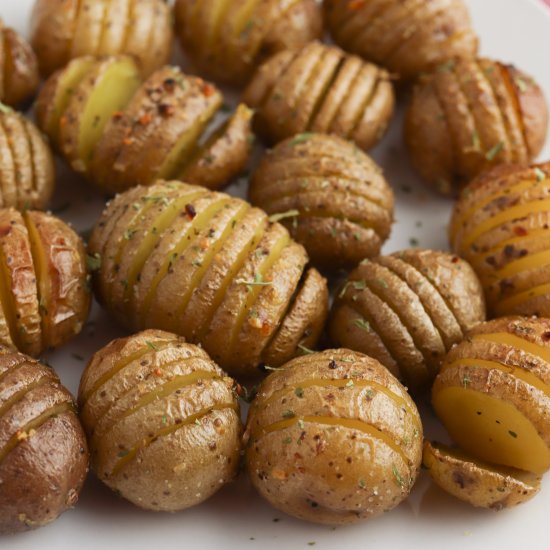 Mini Hasselback Potatoes