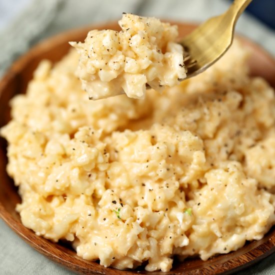 Three Cheese Cauliflower Rice