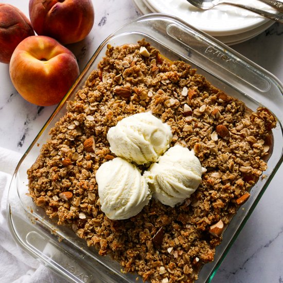 Healthy Peach Crisp