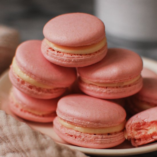 Eggless macarons