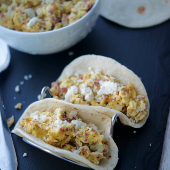 Chourico Breakfast Tacos