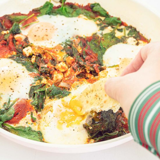 Shakshuka with Spinach and Feta