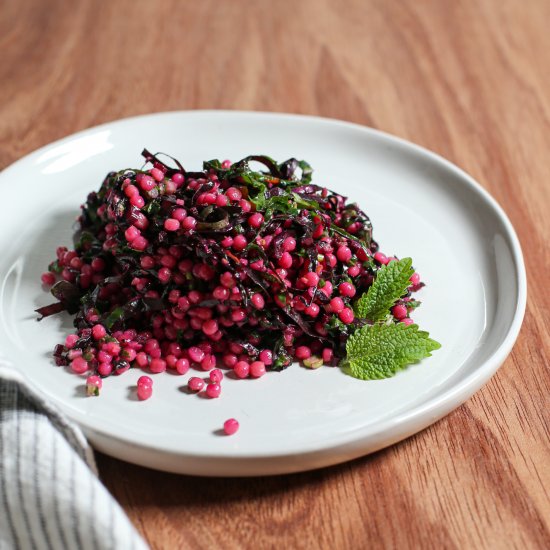 Beet Top and Couscous Salad