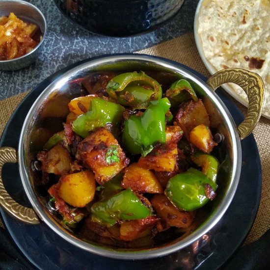 Potato Capsicum (Bell Pepper) Sabji