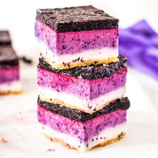 No-bake Blueberry Cheesecake Bars