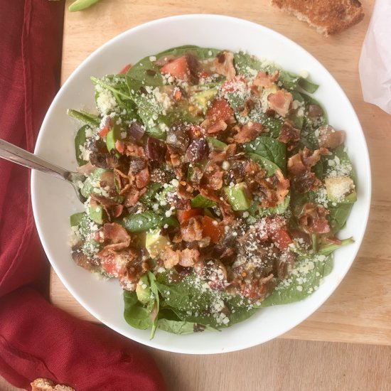 Avocado Salad with Bacon Dressing