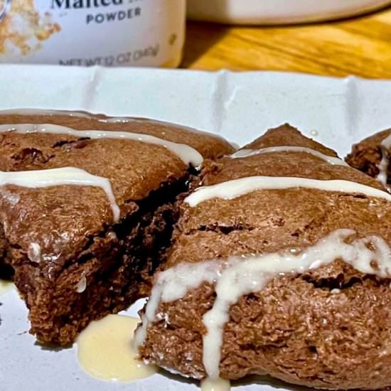 Chocolate Malted Milk Scones