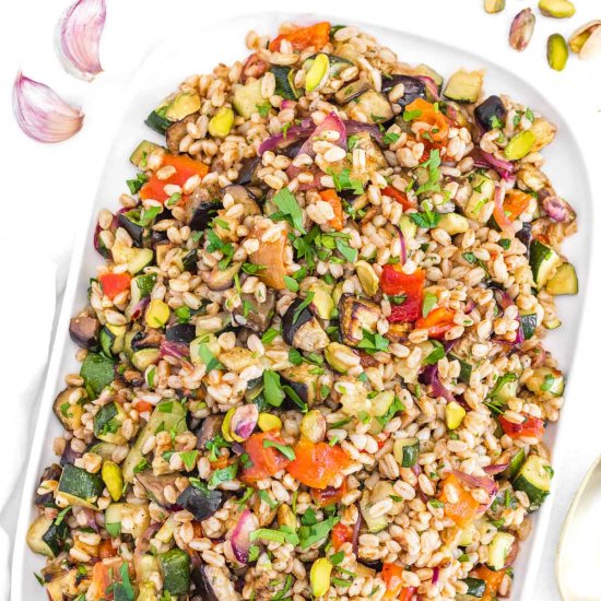 Easy Farro Salad | Veggie-packed