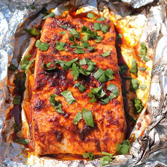 BBQ Chipotle & Lime Salmon in Foil