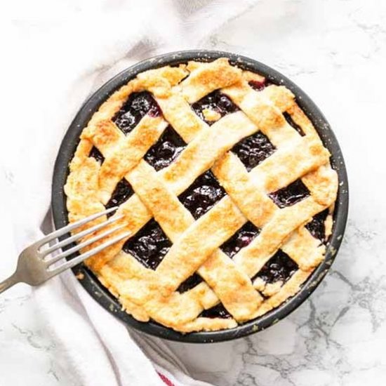 Air Fryer blueberry pie