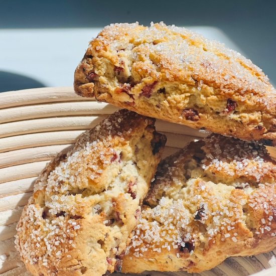 Lemony Hibiscus Scones