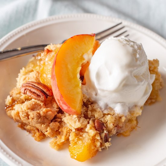 Fresh Peach Dump Cake