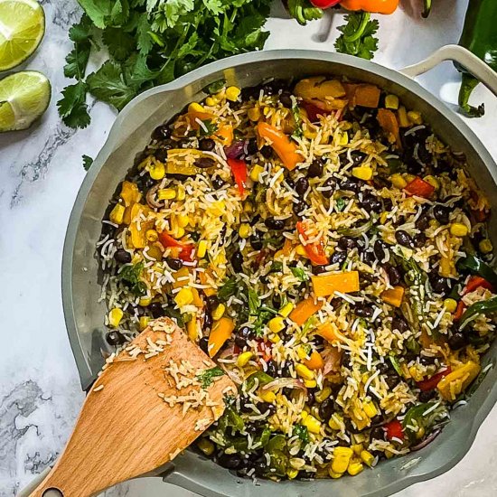 Fajita Rice and Beans (One Pan)