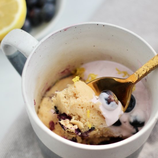 Lemon Blueberry Mug Cake