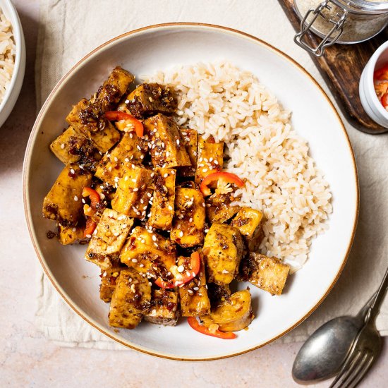 Sticky Szechuan Tofu