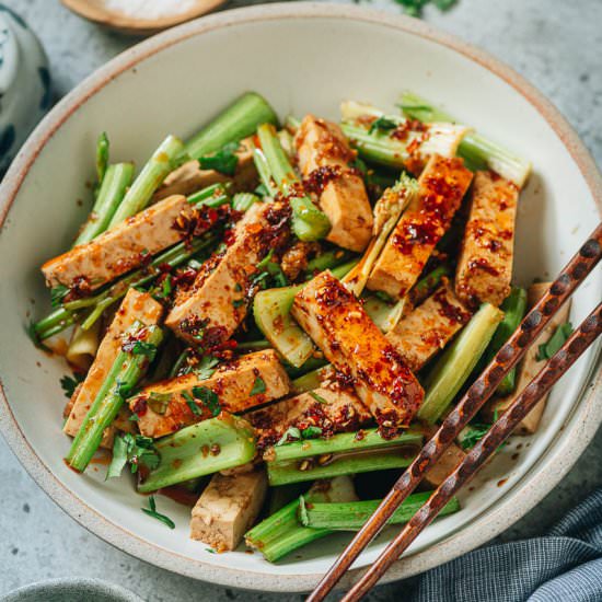 Easy Tofu and Celery Salad