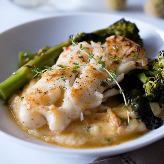 Sautéed Fish + Mascarpone Polenta