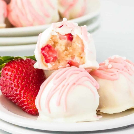 Strawberry Shortcake Truffles