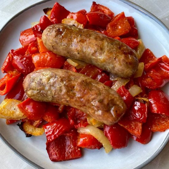 Sausage and Peppers Sheet Pan Meal