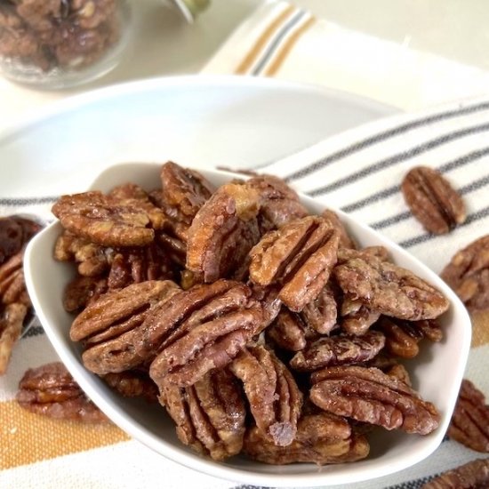 3-Ingredient Roasted Maple Pecans