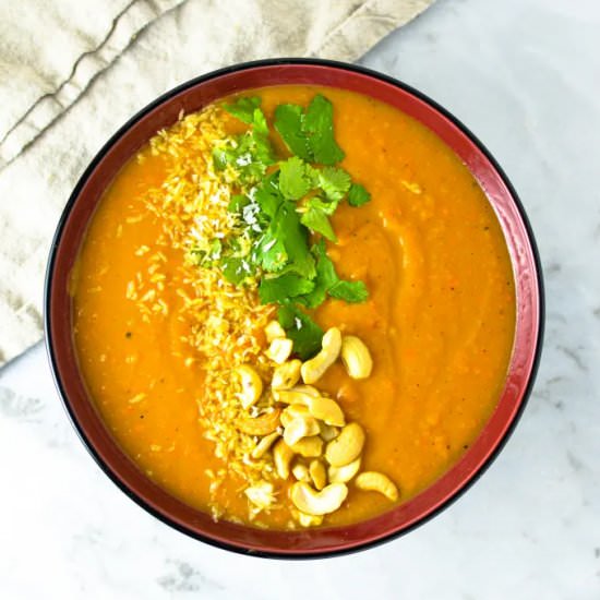 Thai Sweet Potato Carrot Soup