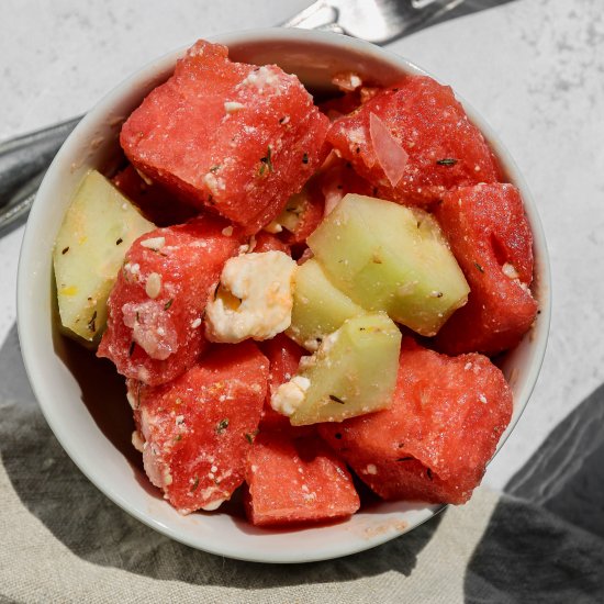 Watermelon Cucumber & Feta Salad