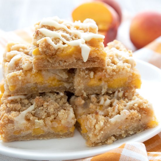 Keto Peach Cobbler Bars