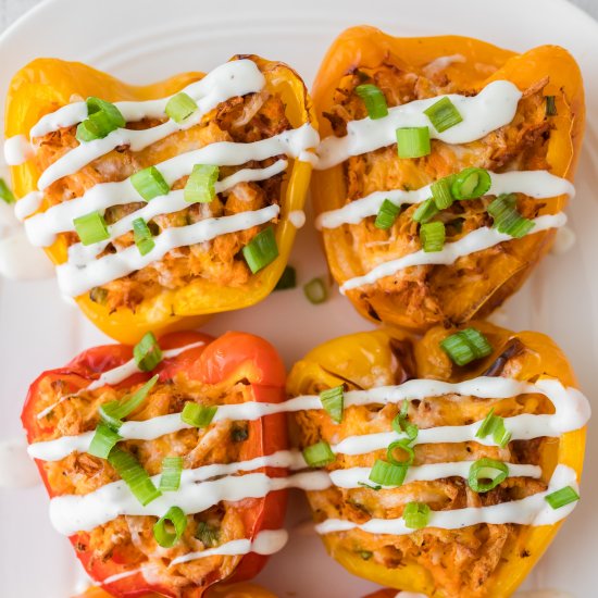 Buffalo Chicken Stuffed Peppers