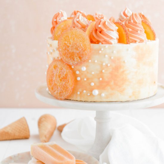 Orange Creamsicle Layer Cake