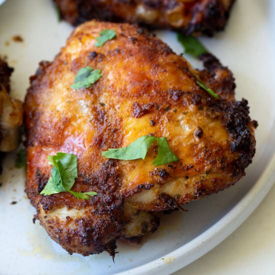 Air Fryer Bone-In Chicken Thighs