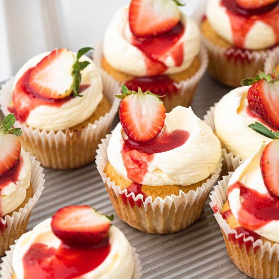 Strawberry Shortcake Cupcakes