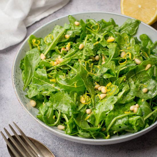 Rocket Salad with lemon dressing