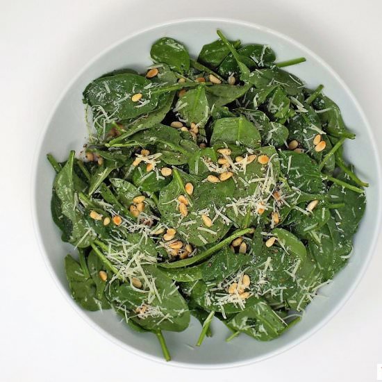 Parmesan Spinach Salad