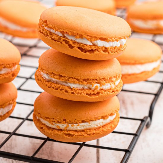 Pumpkin Spice Macarons