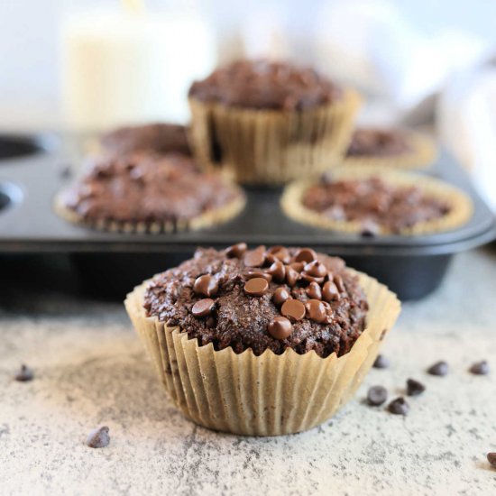 Flourless Chocolate Muffins