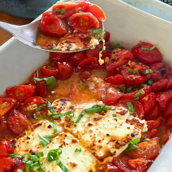 Broiled Feta and Tomatoes Appetizer