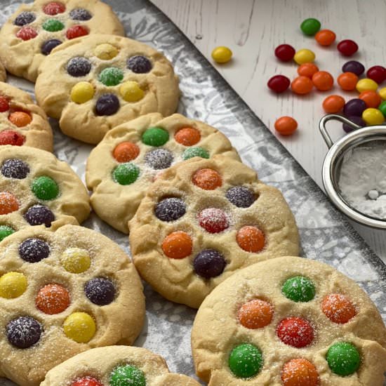 Rainbow Skittles Biscuits