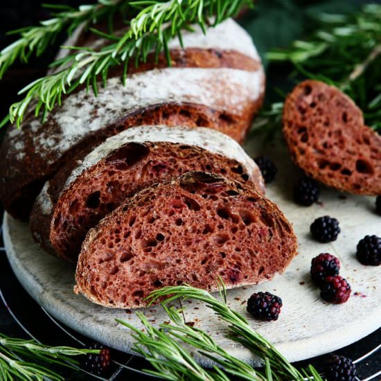 Sourdough Bread with Blackberry Ros