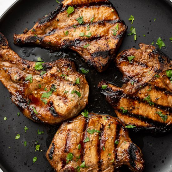 grilled pork chops