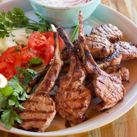 Greek Marinated Lamb Chops