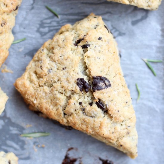 Rosemary Chocolate Chunk Scones