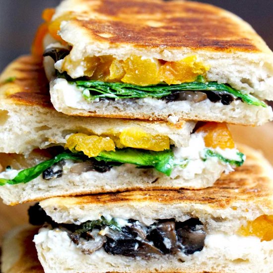 Mushroom and Goat Cheese Panini